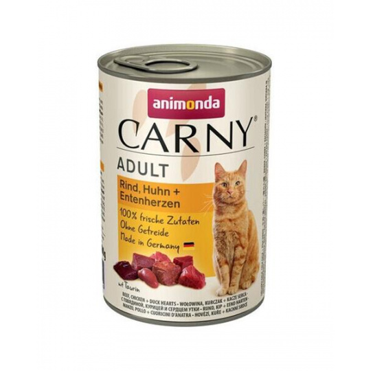 Animonda CARNY® cat Adult hovädzie, kura a kačacie srdcia bal. 6 x 400 g konzerva Animonda CARNY® cat Adult hovädzie, kura a kačacie srdcia bal. 6 x 400 g konzerva