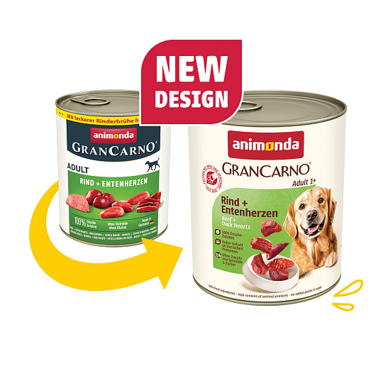 GRANCARNO Adult - hovädzie, kačacie srdce 800g GRANCARNO Adult - hovädzie, kačacie srdce 800g