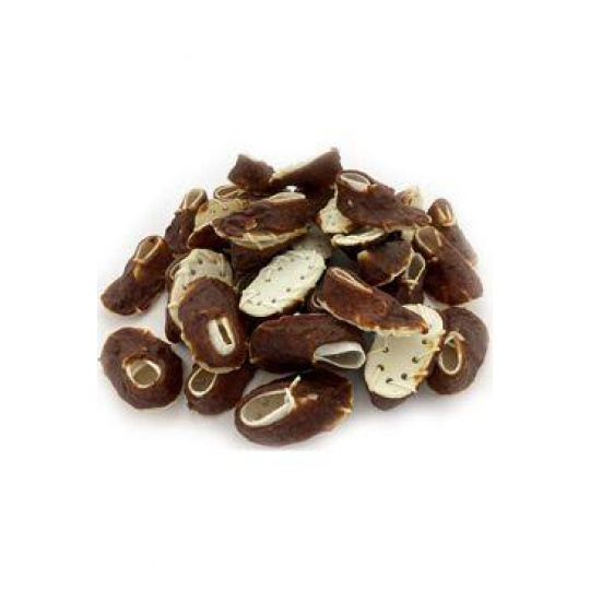 Pochúťka Byvolia topánka 7,5cm s kačacím mäsom 500g