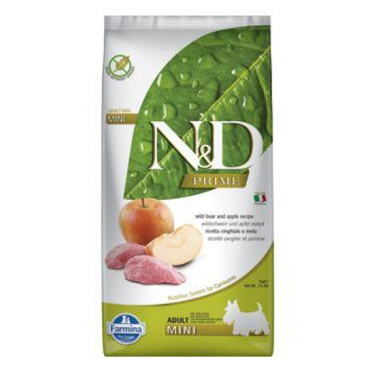 N&D PRIME DOG Adult Mini Diviak & Jablko 7kg