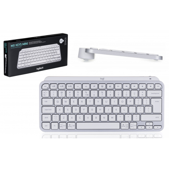 Logitech MX Keys Mini Minimalist Wireless Illuminated Keyboard klávesnice RF bezdrátové + Bluetooth QWERTY Anglický Šedá