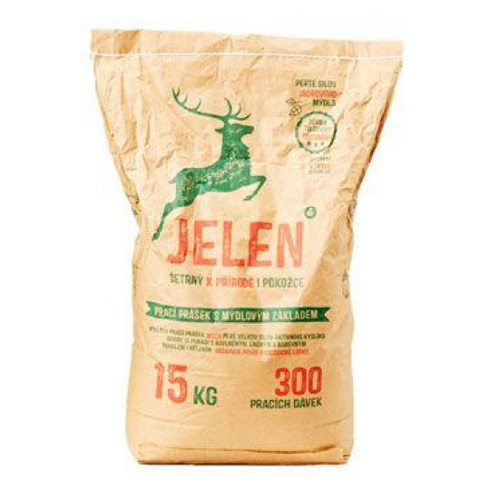 Prací prášok Jelen 300 praní, 15 kg Prací prášok Jelen 300 praní, 15 kg