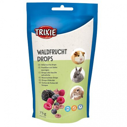 WILD BERRY drops, maškrta pre hlodavce s lesnými plodmi, 75 g WILD BERRY drops, maškrta pre hlodavce s lesnými plodmi, 75 g