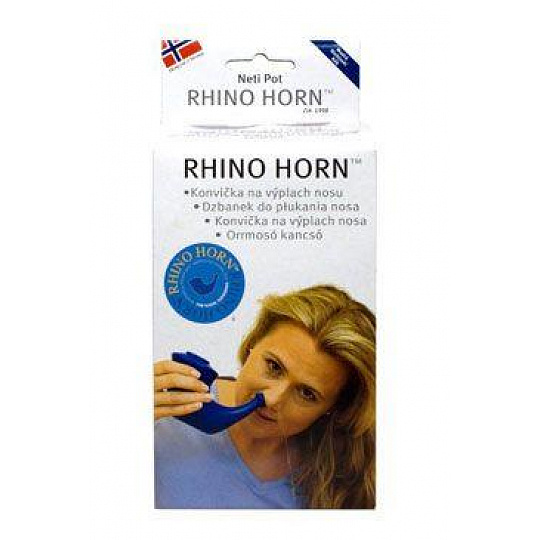 Konvička na výplach nosa Rhino Horn modrá 1ks