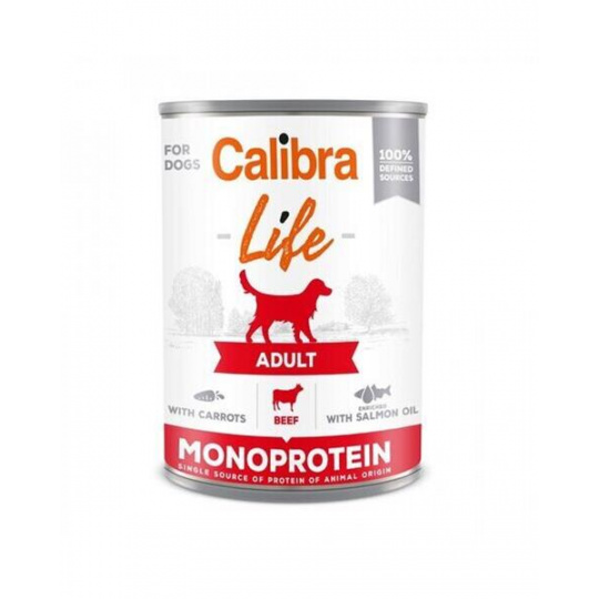 Calibra KONZERVA dog Adult Life Beef & Carrots 6 x 400g Calibra KONZERVA dog Adult Life Beef & Carrots 6 x 400g