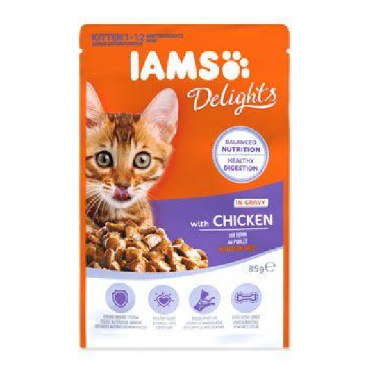 Iams Cat Kitten kura v omáčke kapsička 85g Iams Cat Kitten kura v omáčke kapsička 85g