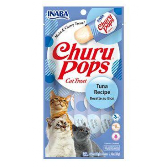 Pamlsek Inaba Churu Pops cat Tuniak 4 tuby 60 g Pamlsek Inaba Churu Pops cat Tuniak 4 tuby 60 g