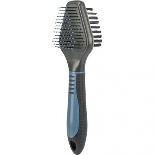 Plastová kefa obojstranná trojuholník s kovovými drôtikmi 6x19 cm Plastová kefa obojstranná trojuholník s kovovými drôtikmi 6x19 cm