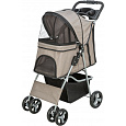 Kočík pre psy BUGGY, rýchlosklápací, 47 x 100 x 80 cm, nosnosť do 15 kg, sivohnedá