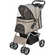 Kočík pre psy BUGGY, rýchlosklápací, 47 x 100 x 80 cm, nosnosť do 15 kg, sivohnedá