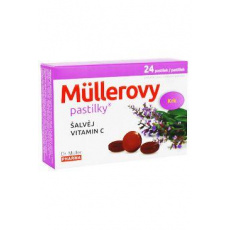 Dr.Muller Pastilky so šalviou a vit.C 24ks Dr.Muller Pastilky so šalviou a vit.C 24ks