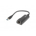 Lanberg NC-1000-01 cable gender changer USB-A RJ-45 Černá