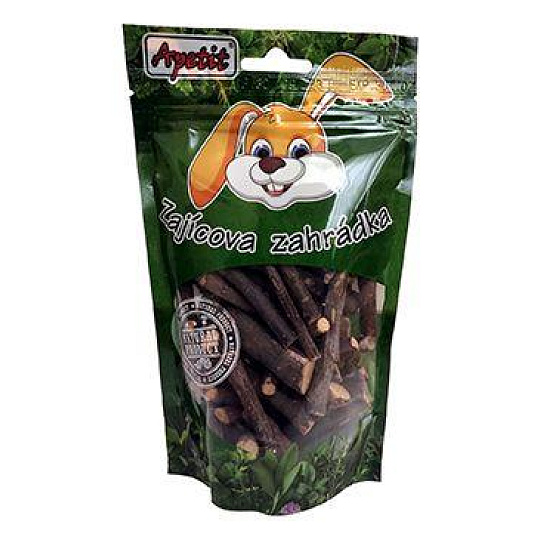 Apetit zajacova záhradka Vetvičky jablone sušené 100g Apetit zajacova záhradka Vetvičky jablone sušené 100g