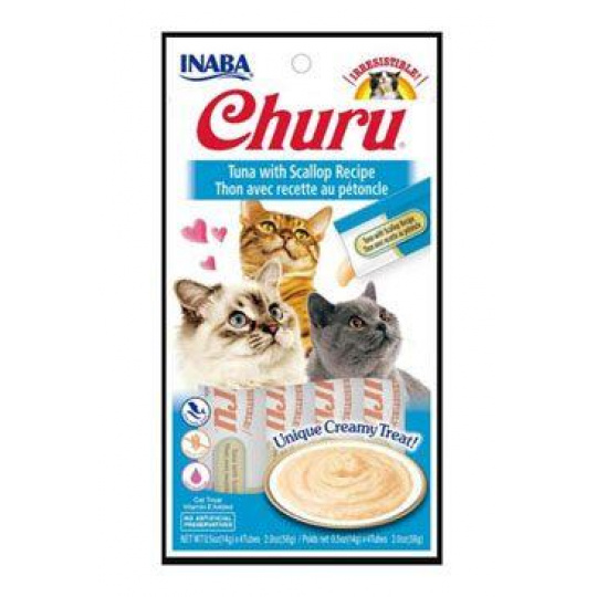 Churu Cat Tuniak s Mušľou 4x14g Churu Cat Tuniak s Mušľou 4x14g