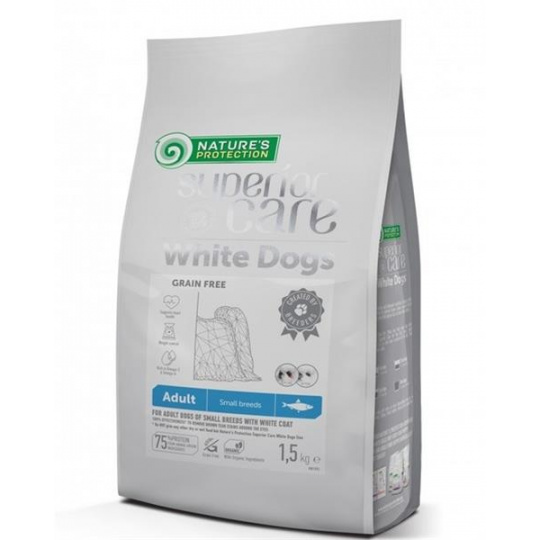 Natures P Superior care white dog GF adult Herring small breed 1,5 kg Natures P Superior care white dog GF adult Herring small breed 1,5 kg