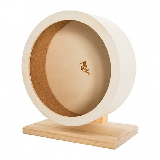 PetBuddy kolotoč, bežecké koleso pre škrečky, 21 cm, borovicové drevo/korek PetBuddy kolotoč, bežecké koleso pre škrečky, 21 cm, borovicové drevo/korek