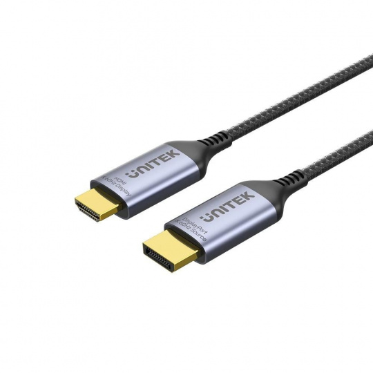 KABEL UNITEK DISPLAYPORT 1.4 NA HDMI 2.1, 8K, 1,8 M