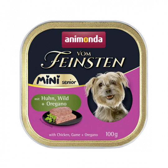 ANIMONDA paštéta Vom Feinsten MINI Senior - kuracie, divina, oregano pre psy 100 g