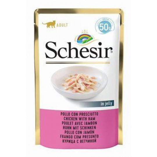 Schesir Cat kapsička Adult kuracie/šunka 50g Schesir Cat kapsička Adult kuracie/šunka 50g