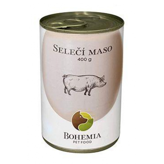 BOHEMIA MASO Prasiatkové mäso vo vlastnej šťave 400g BOHEMIA MASO Prasiatkové mäso vo vlastnej šťave 400g
