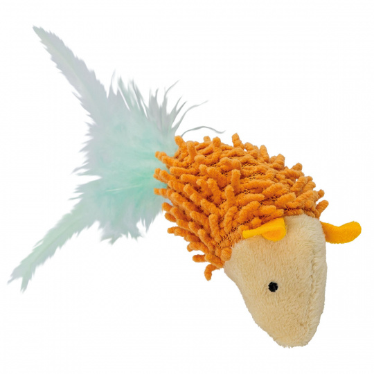 Myš "MAX" s rolničkou a pierkami 9 cm, HipHop Cat