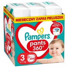 Pampers Pants Chlapec/děvče 3 204 kusů