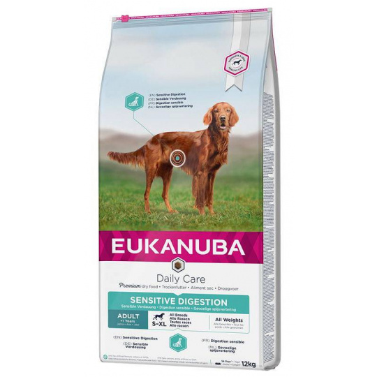 Eukanuba Daily Care Adult Sensitive Digestion - suché krmivo pro psy - 12 kg