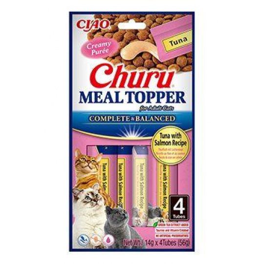 Inaba Churu Meal Topper cat Tuniak s lososom 4 tuby 56 g