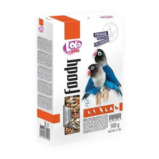 LOLO Foody kompletné krmivo pre agapornisy 500 g krabička LOLO Foody kompletné krmivo pre agapornisy 500 g krabička