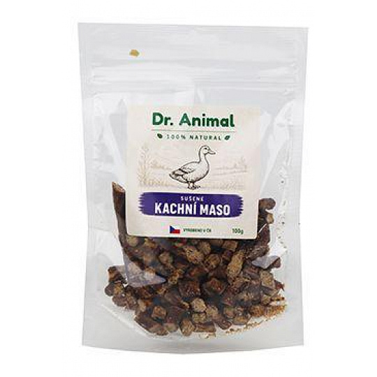 Dr. Animal pochúťka Kačacie mäso kúsky 100g Dr. Animal pochúťka Kačacie mäso kúsky 100g