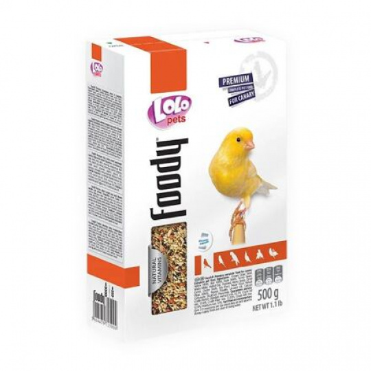 LOLO Foody kompletné krmivo pre kanáriky 500 g krabička LOLO Foody kompletné krmivo pre kanáriky 500 g krabička