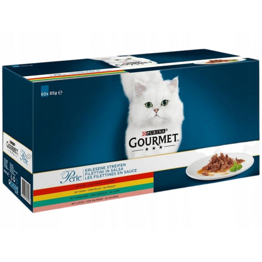 GOURMET Perle multipack Minifiletky ve šťávě 60 x 85 g