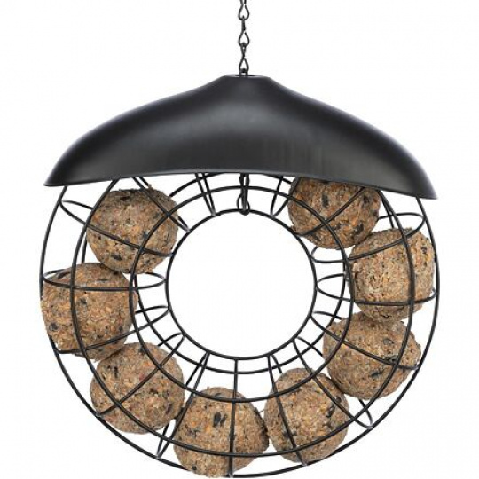 Zásobník VENIEC so strieškou na 8 lojových gúľ, ø 24 × 8 cm, čierna Zásobník VENIEC so strieškou na 8 lojových gúľ, ø 24 × 8 cm, čierna