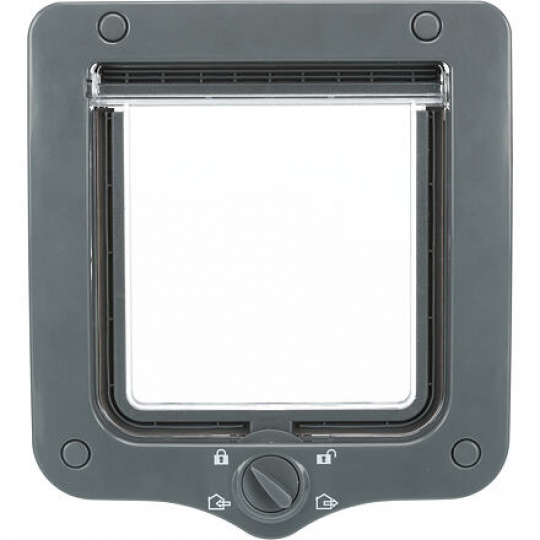 Priechodné dvierka pre mačku, s tunelom, 4-cestné, 20x22cm, sivá Priechodné dvierka pre mačku, s tunelom, 4-cestné, 20x22cm, sivá