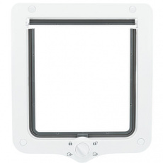 Priechodné dvierka pre mačku XL, s tunelom, 4-cestné, 24x28cm, biele Priechodné dvierka pre mačku XL, s tunelom, 4-cestné, 24x28cm, biele