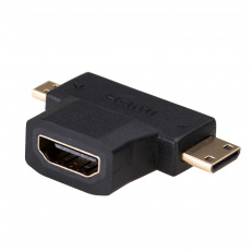 Akyga AK-AD-23 kabelová redukce HDMI miniHDMI / microHDMI Černá
