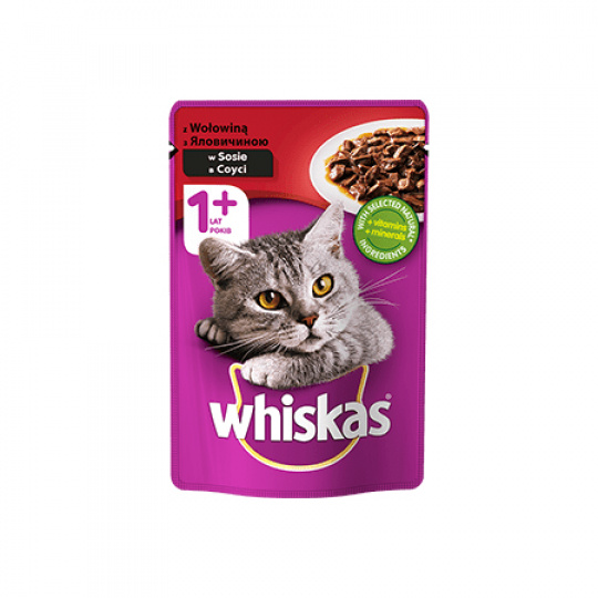 ?Whiskas s hovädzím šťavnaté krmivo pro kočky 100 g