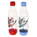 SodaStream litre bottle blue and red Fuse Twinpack