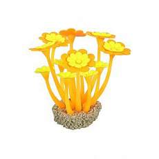 Akváriová dekorácia FLOWERS 2 oranžová/žltá Zolux