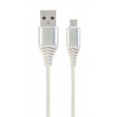 Cablexpert CC-USB2B-AMMBM-2M-BW2 USB kabel USB 2.0 USB A Micro-USB B Bílá