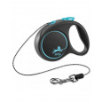 Vodítko FLEXI Black Design XS lanko 3m/8kg modrá