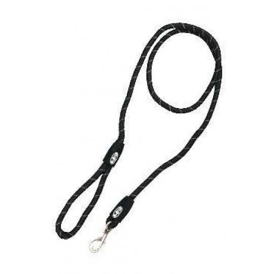 Vodítko BUSTER Reflective lanové 120cm/13mm čierne Vodítko BUSTER Reflective lanové 120cm/13mm čierne