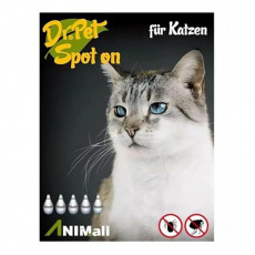 Dr.Pet spot-on pipety pre mačky 5 x 1 ml (spot-on odpudzovač kliešťov a bĺch pre mačky)