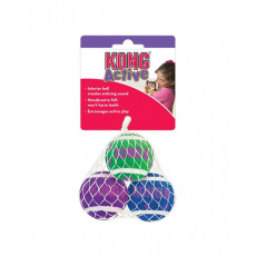 Hračka Kong Cat Active Loptičky tenisové so zvončekom, guma vulkanizovaná (3 bal.)