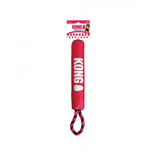 Hračka Kong Dog Signature Preťahovadlo s lanom, pískacie, polyester, červené M Hračka Kong Dog Signature Preťahovadlo s lanom, pískacie, polyester, červené M
