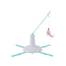 Hračka mačka elektronická. udice s pierkami Zolux