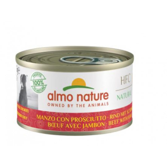 ALMO Nature HFC NATURAL hovězí a šunka - mokré krmivo pro psy - 95 g