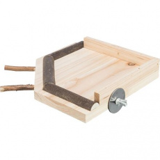 Plošina s bidielkami 19 x 19 cm, drevo