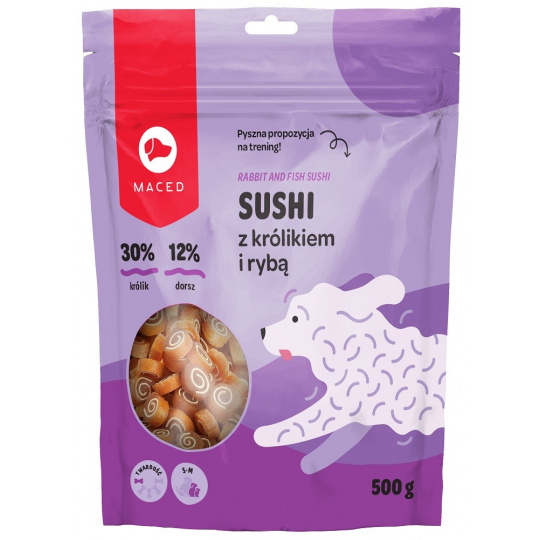 MACED Sushi with rabbit and fish - pamlsek pro psa - 500g