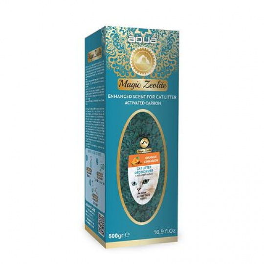 AQUA Magic Zeolite ORANGE & CINNAMON - granulovaný deodorant pre mačacie WC, 500 g AQUA Magic Zeolite ORANGE & CINNAMON - granulovaný deodorant pre mačacie WC, 500 g